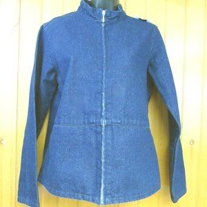 Tommy Hilfiger Women's Casual Denim Blue Jean Jacket Size Medium Stretch